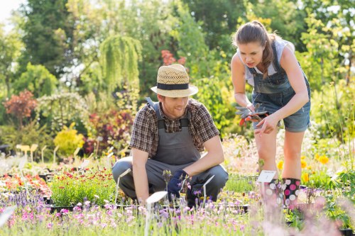 Landscape gardeners in Mortlake planning a garden design